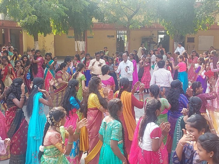 జ్యోతి నగర్ జడ్పీహెచ్ఎస్ లో ముందస్తు బతుకమ్మ వేడుకలు